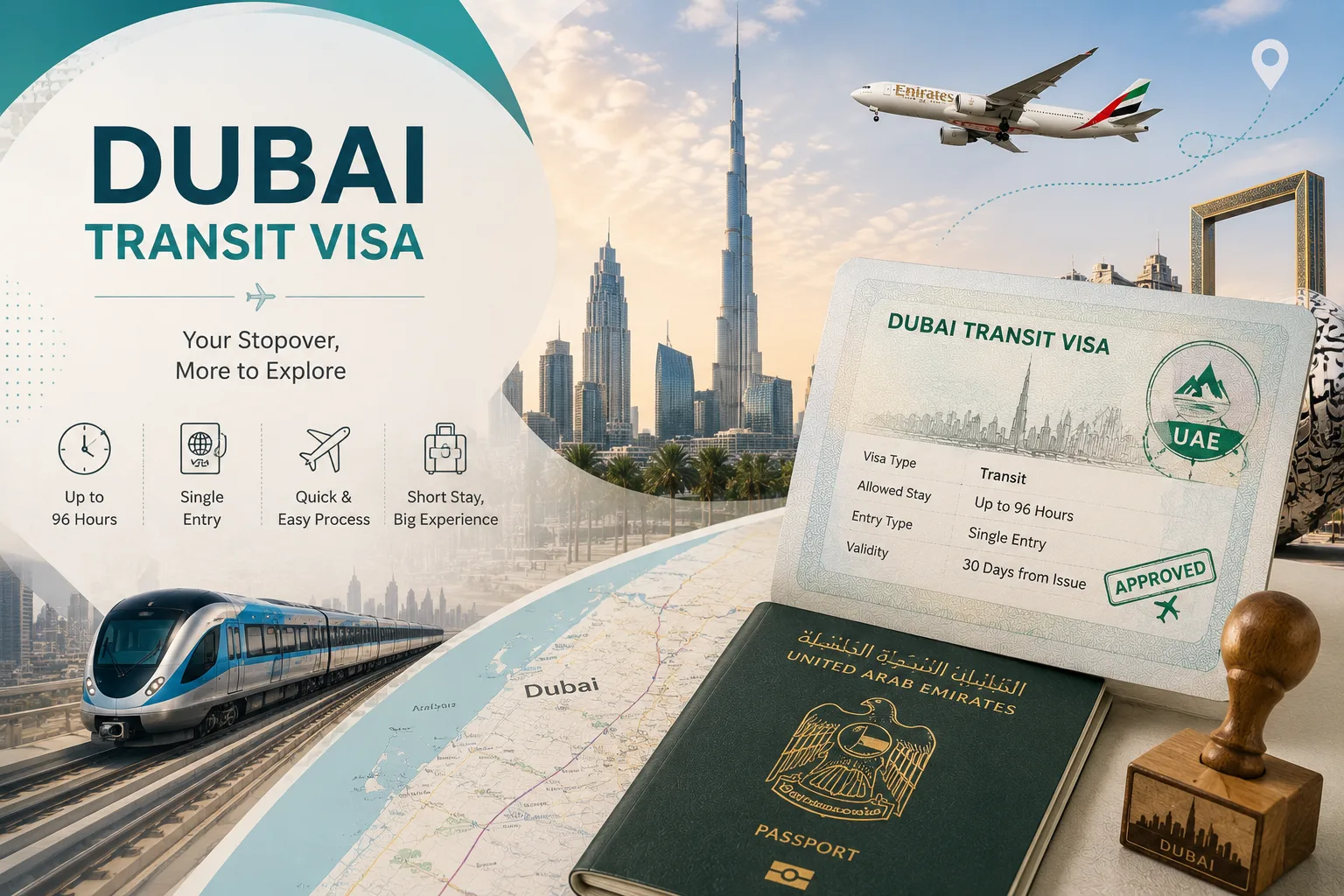 Dubai transit visa for 48-hour and 96-hour UAE stopovers