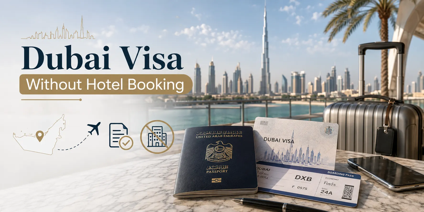 Dubai visa without hotel booking 2026 guide