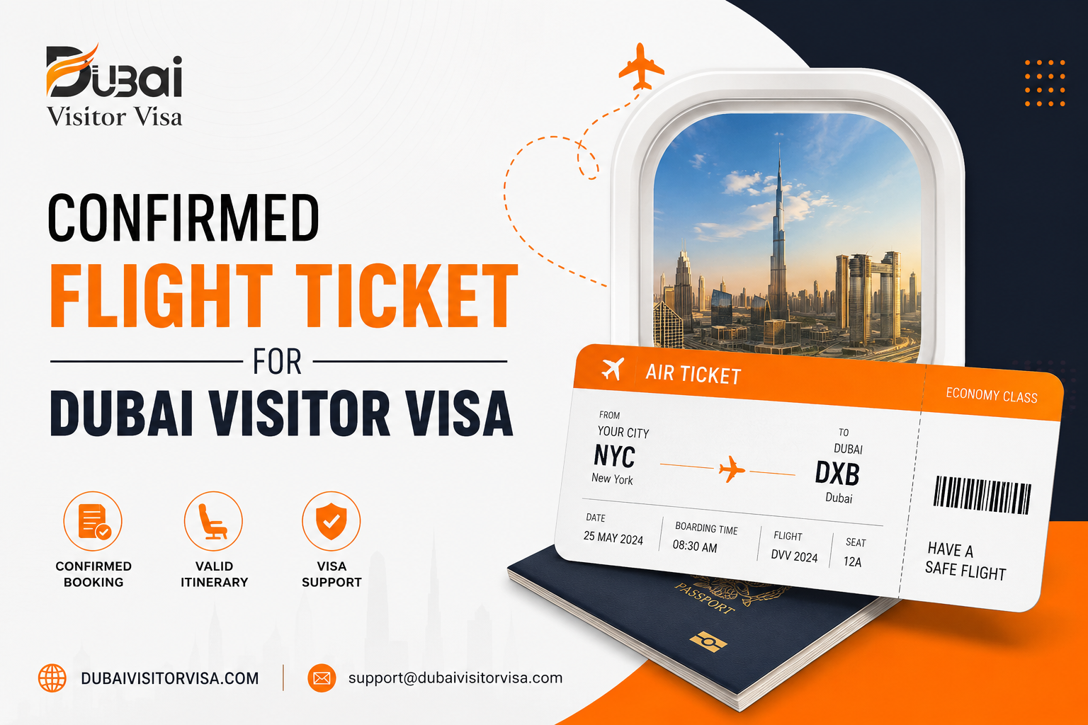 Confirmed Flight Ticket For Dubai Visitor Visa - 2026 Rules