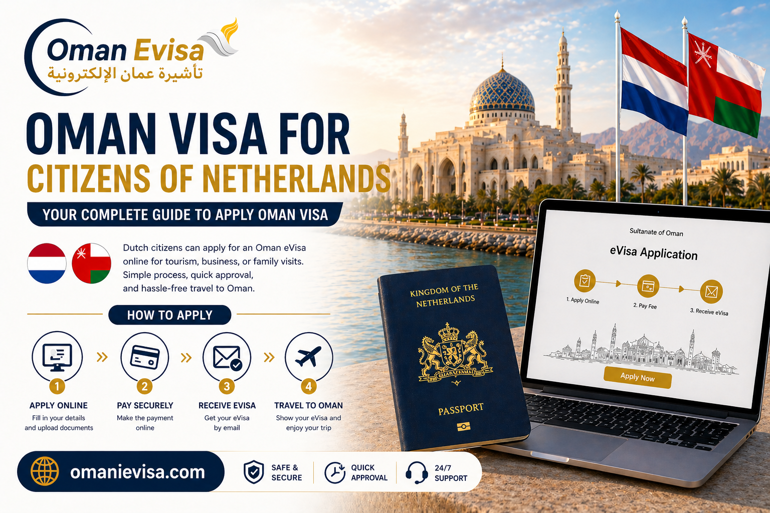 Oman Visa For Dutch Citizens 2026 | Apply Oman Evisa Online