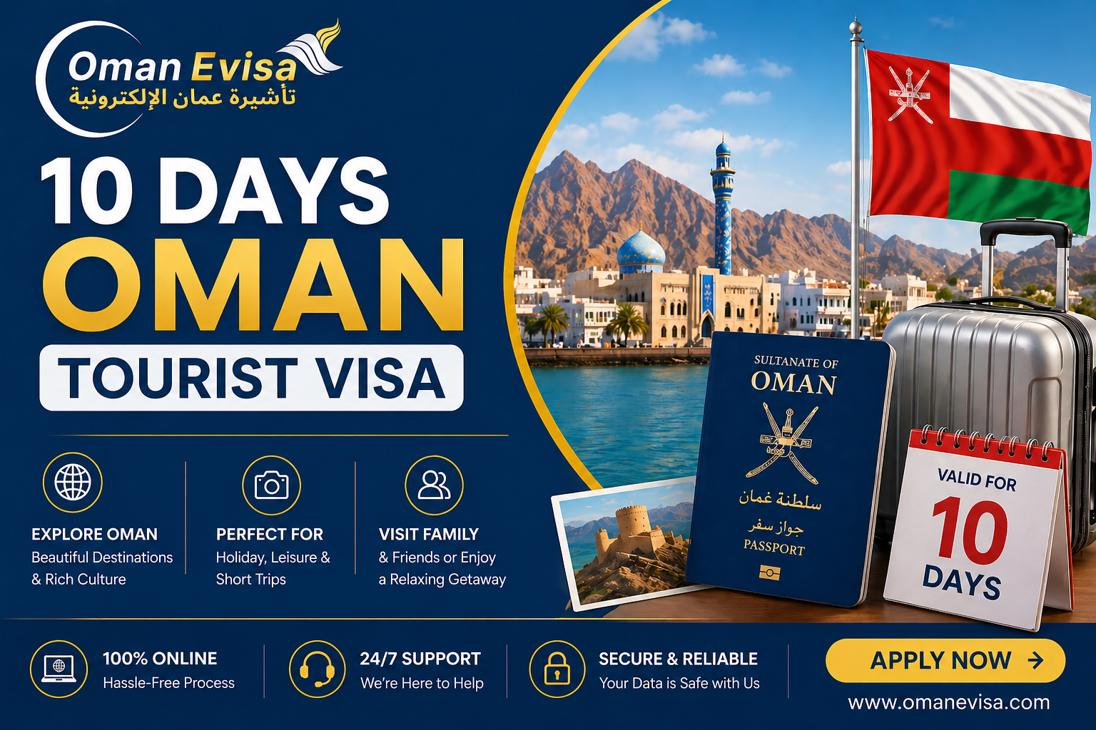 10 Days Oman Tourist Visa Online - Requirements & Application Guide 2026