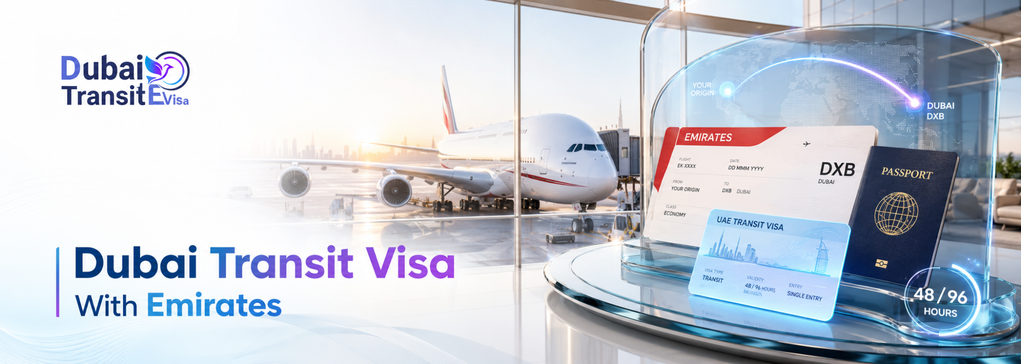 Dubai Transit Visa With Emirates 2026 | 48 | 96-hour Visa, Requirements & How To Apply