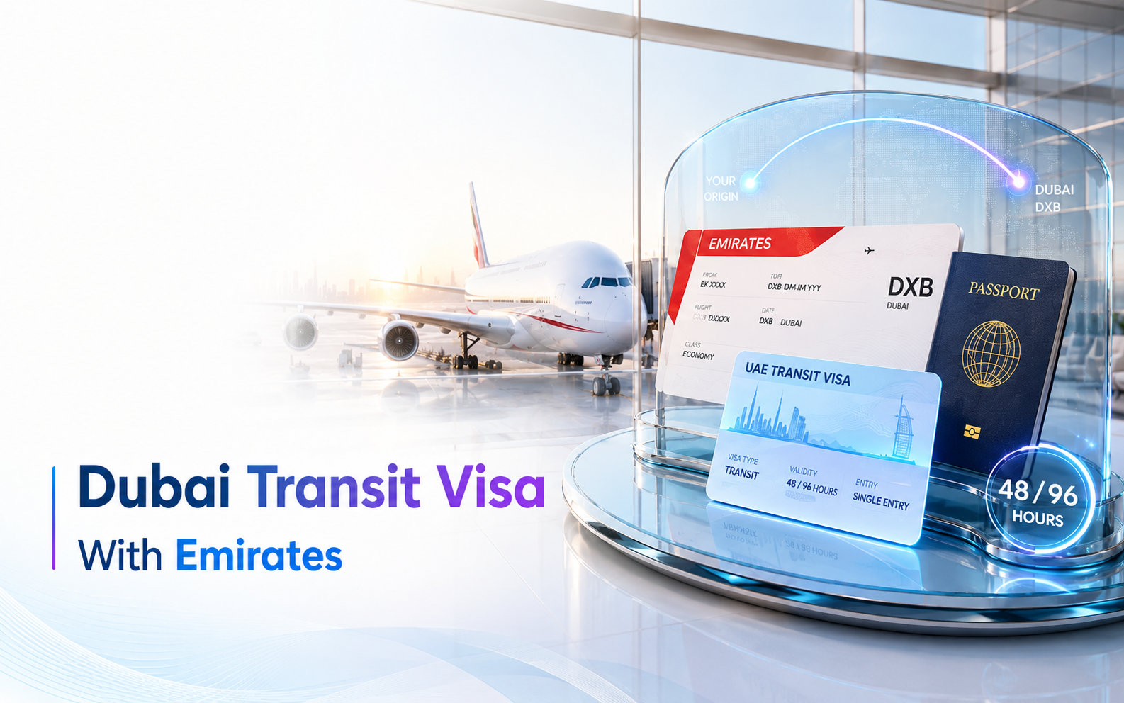 Dubai Transit Visa with Emirates 2026 | 48 | 96-hour Visa, Requirements & How to Apply