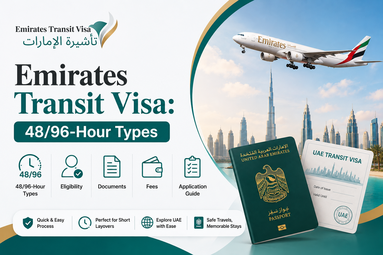 Emirates Transit Visa 2026 | 48 | 96-hour Types, Requirements & How to Apply