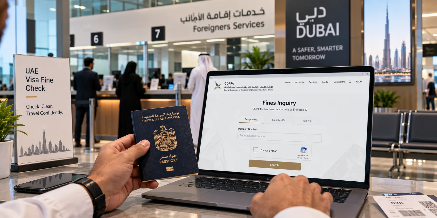 UAE visa fine check