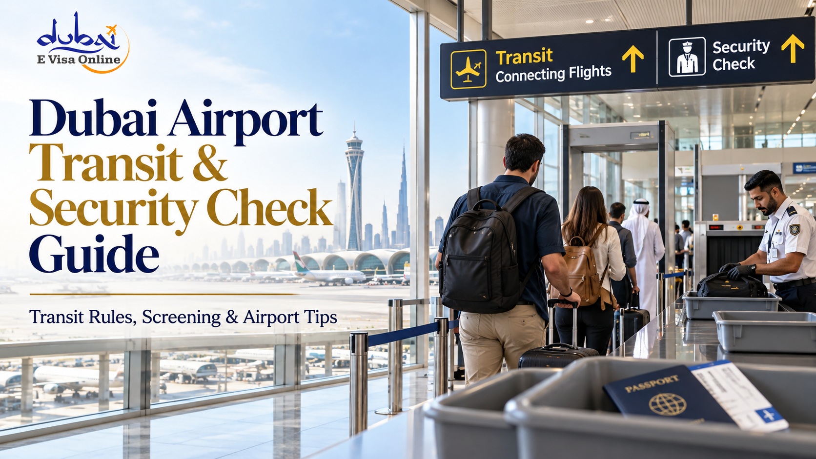 Dubai Airport Transit & Security Check Guide 2026 | Apply Transit Visa Online