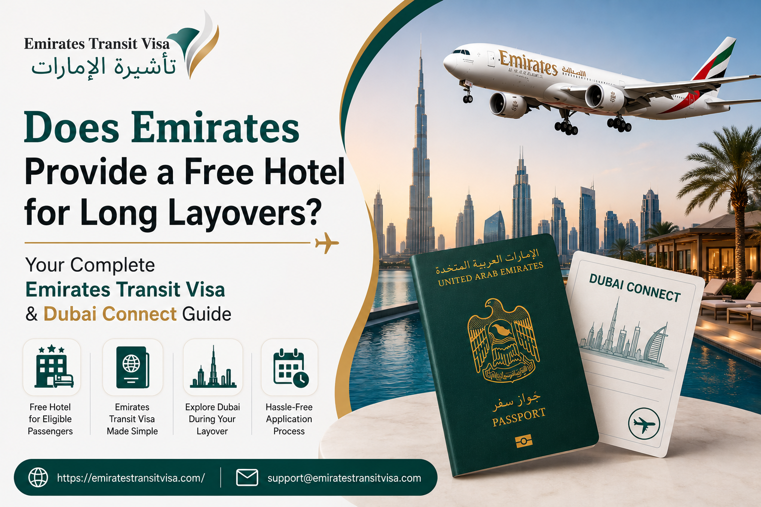 Emirates Free Hotel For Long Layovers 2026 | Complete Dubai Connect & Transit Visa Guide