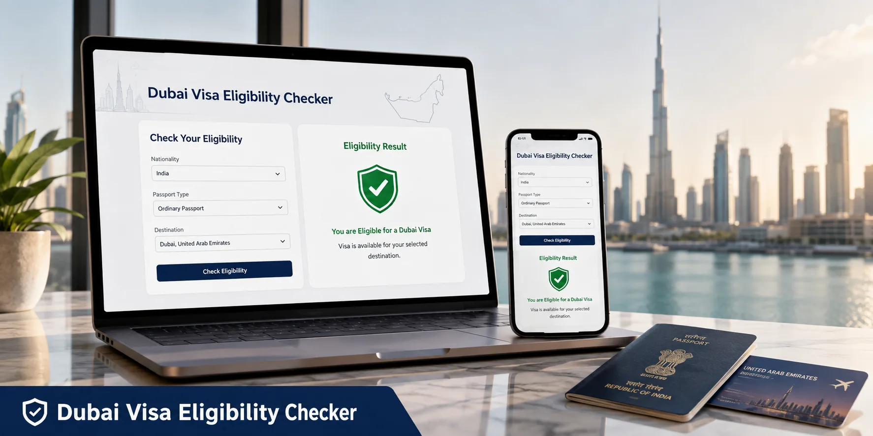 Traveller checking UAE visa eligibility before a Dubai trip