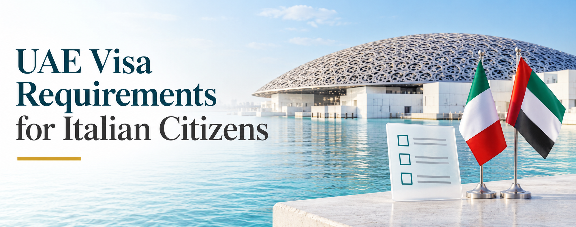 UAE Visa for Italian Citizens: Application Guide in 2026