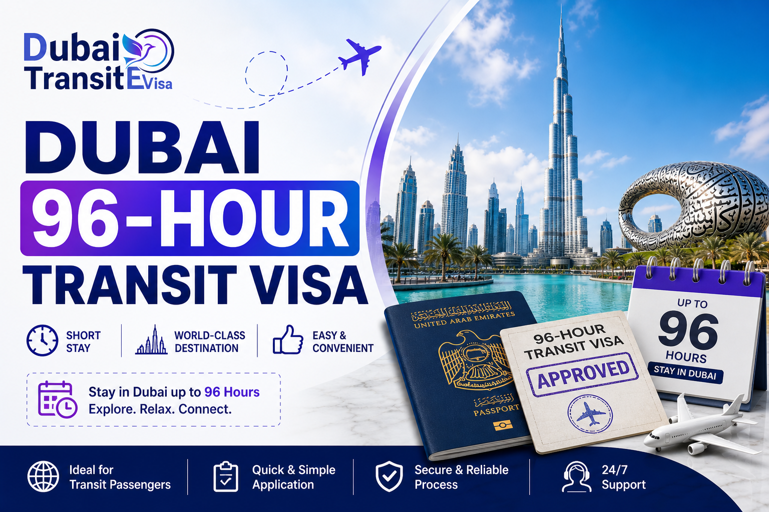 Dubai 96-hour Transit Visa 2026 - Eligibility, Documents, Fees & How To Apply