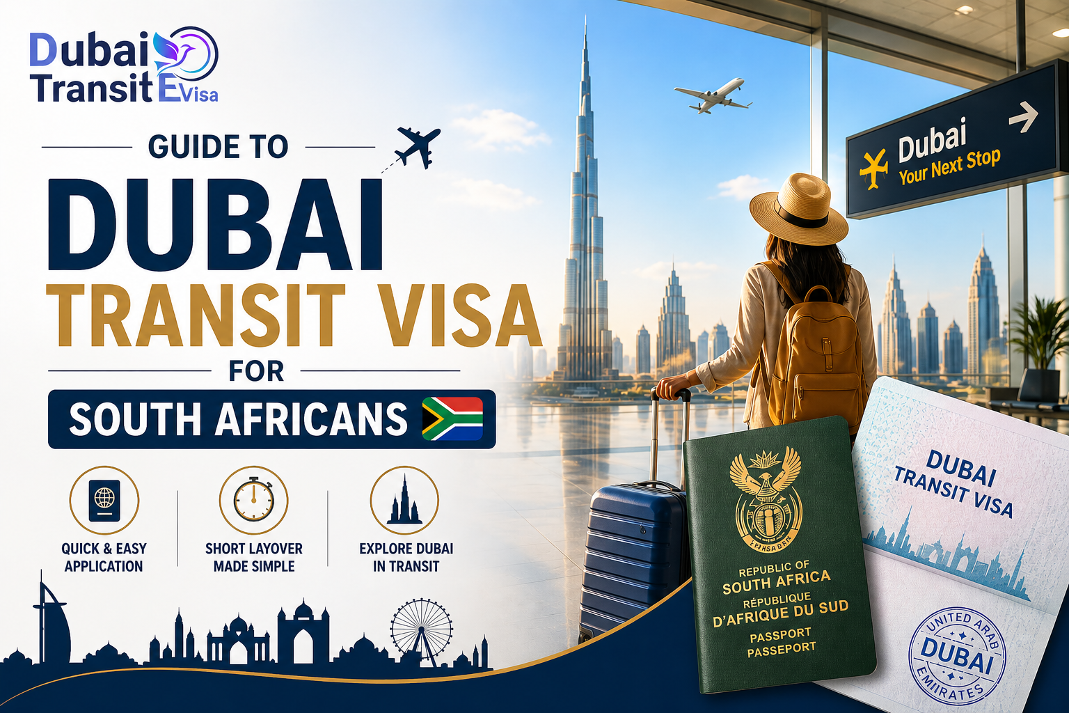 Dubai Transit Visa For South Africans 2026 | 48 | 96 Hours, Fees & Easy Online Application
