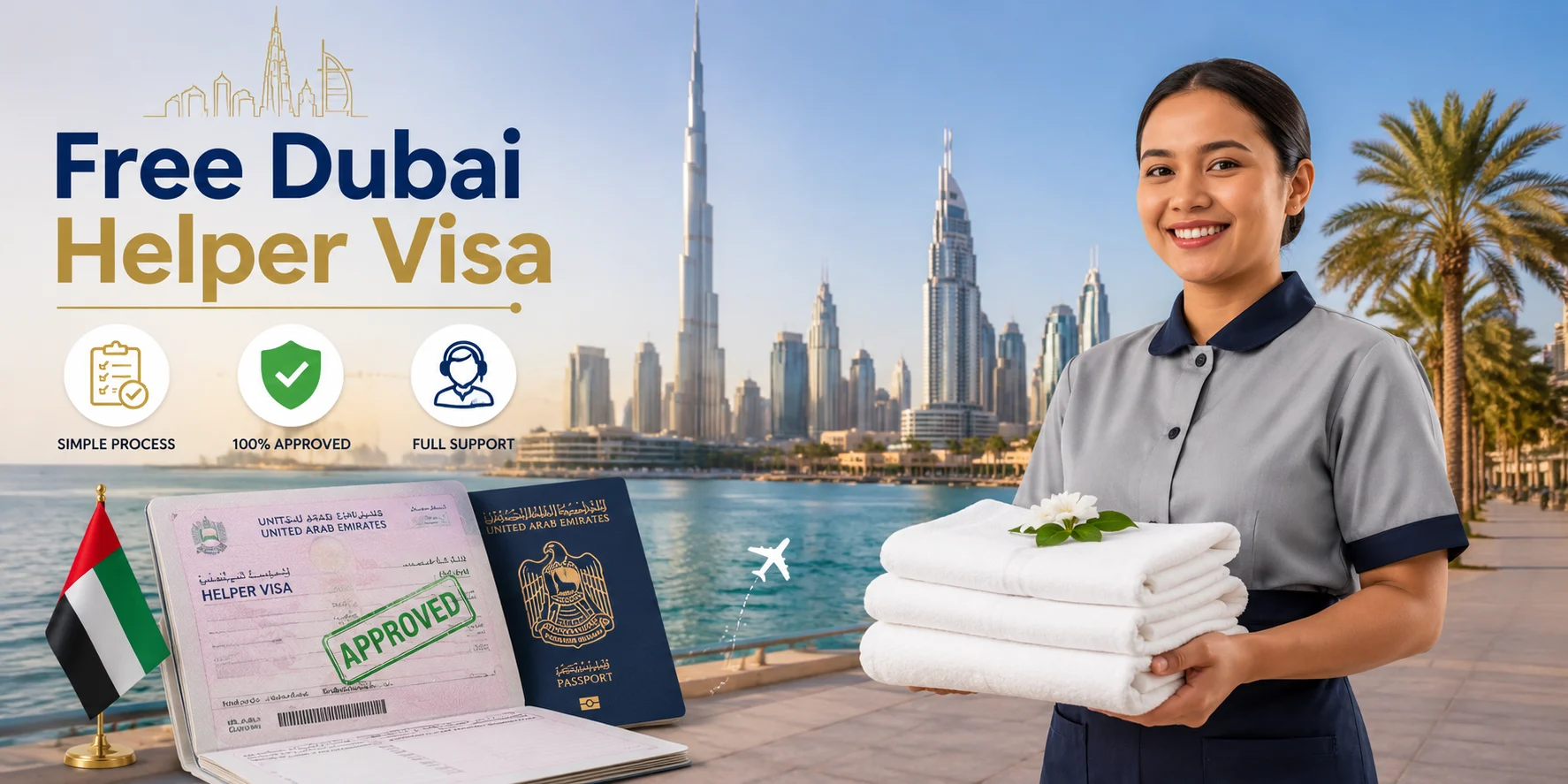Free Dubai helper visa and helper job guidance