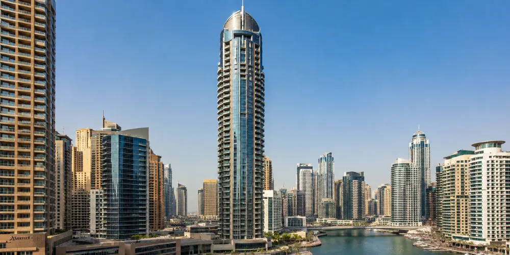 The Marina Torch residential tower in Dubai Marina