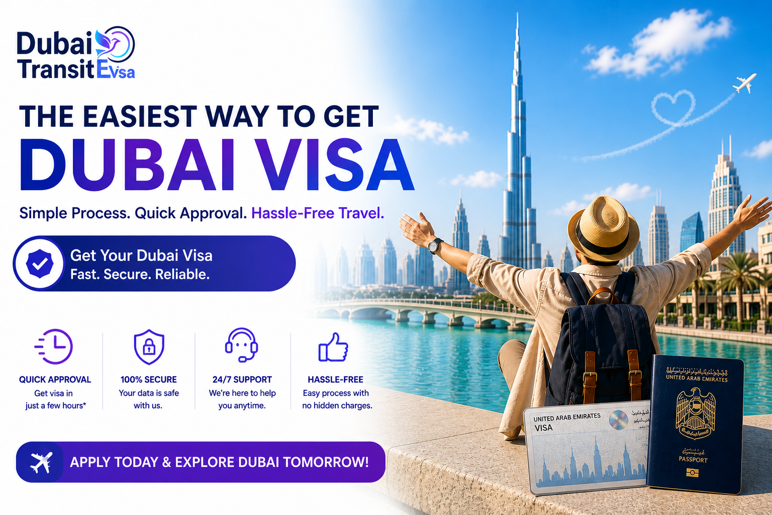 Dubai Visa 2026: Apply Online - Types, Documents, Processing Time | Dubaitransitvisa.com