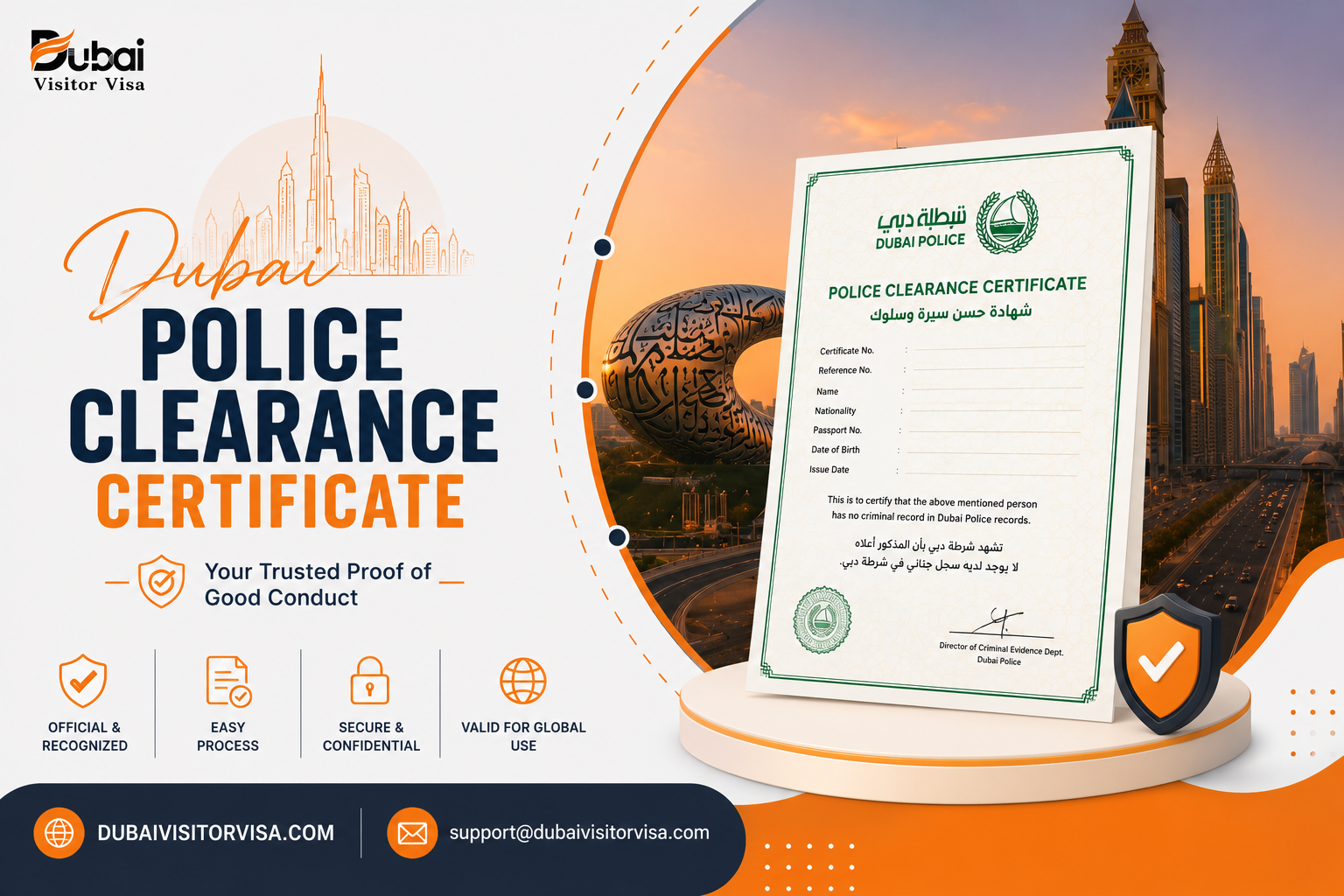 Dubai Police Clearance Certificate: Apply Online, Fee & Status