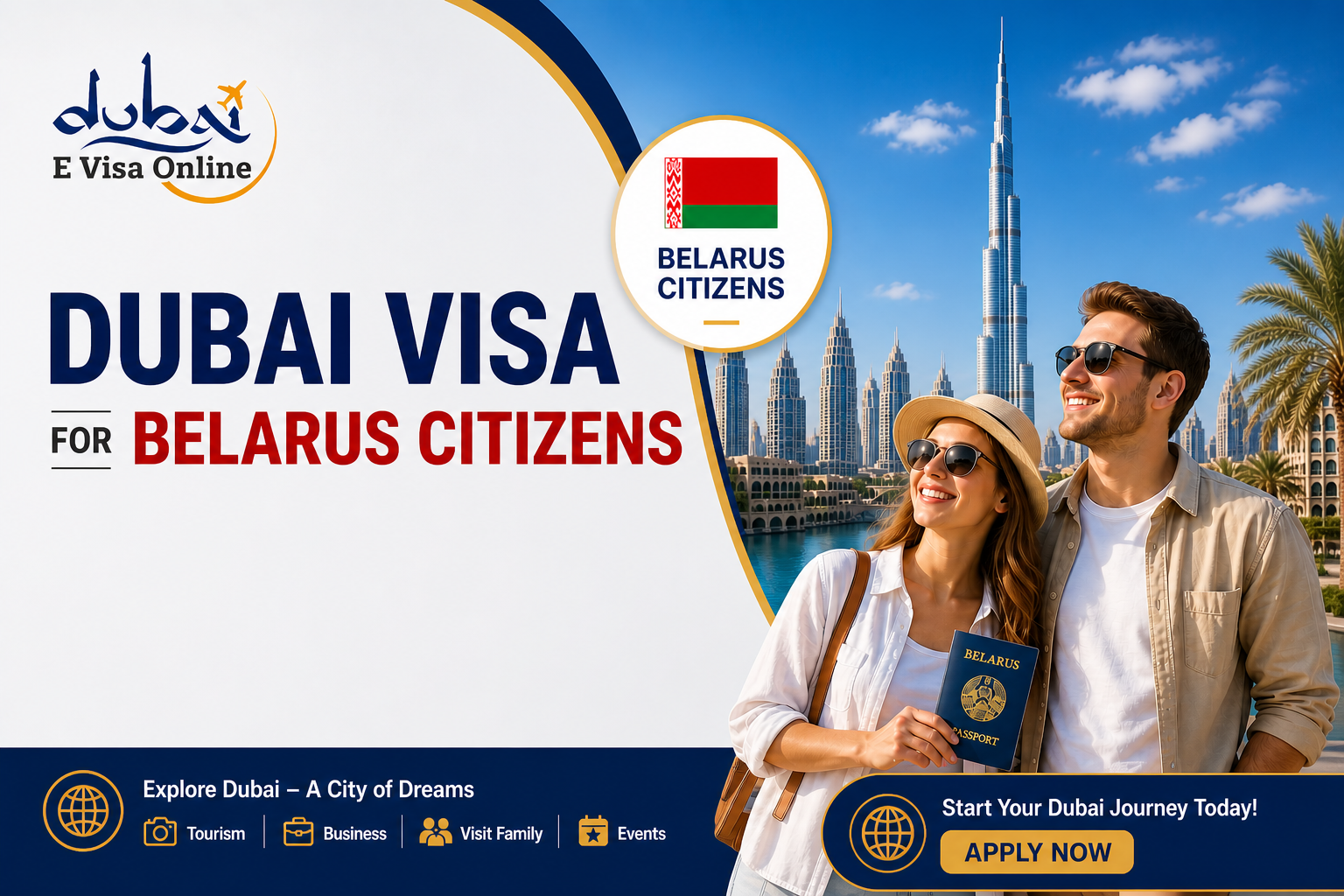 Dubai Visa For Belarus Citizens 2026 | Requirements, Fees & Apply Online