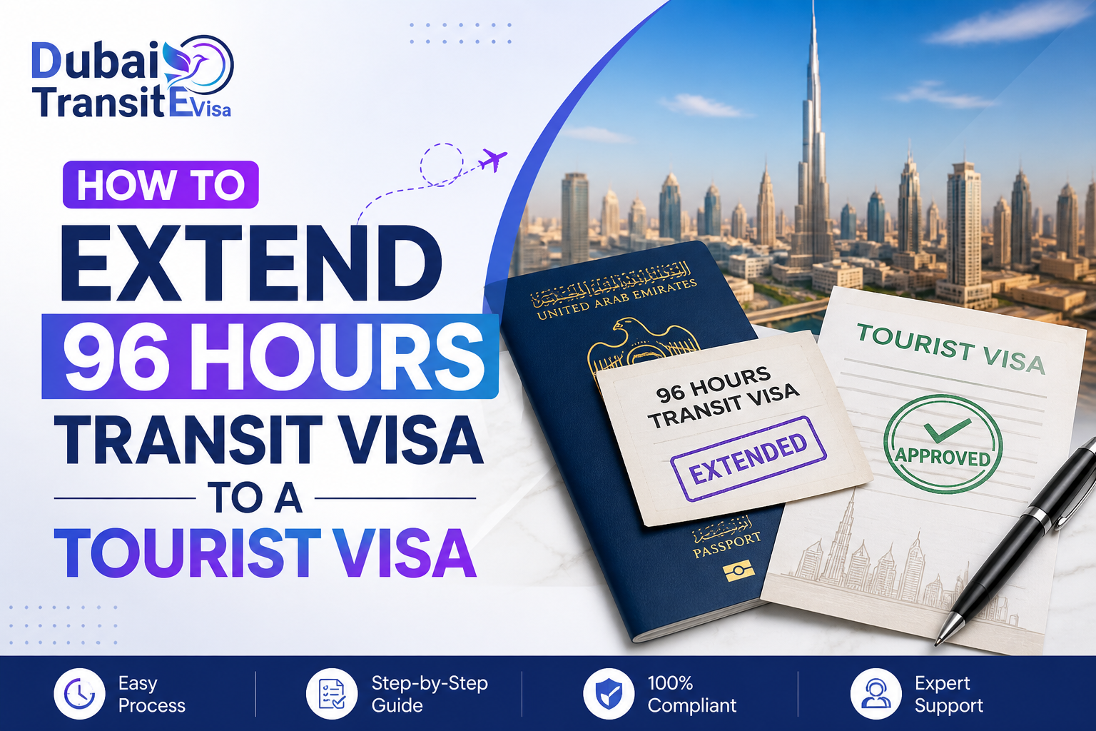 Dubai Transit Visa 48 & 96 Hours - Apply Online, Requirements & Fees