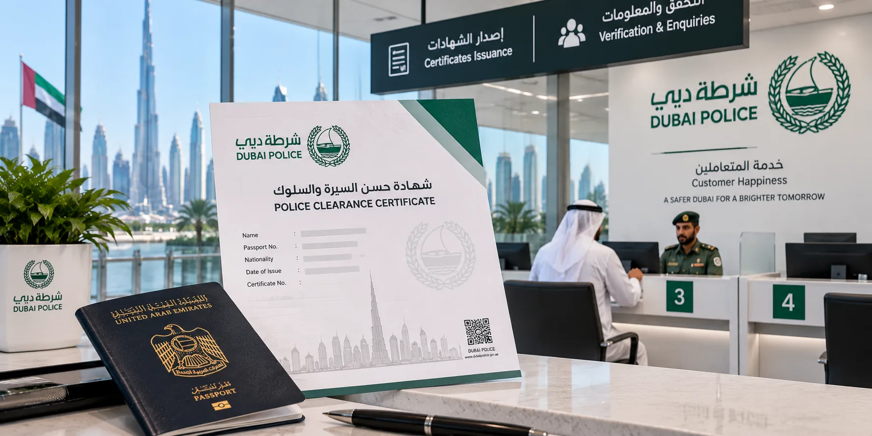 Former residents abroad should check whether Dubai Police requires an embassy-authenticated ten-print fingerprint card.