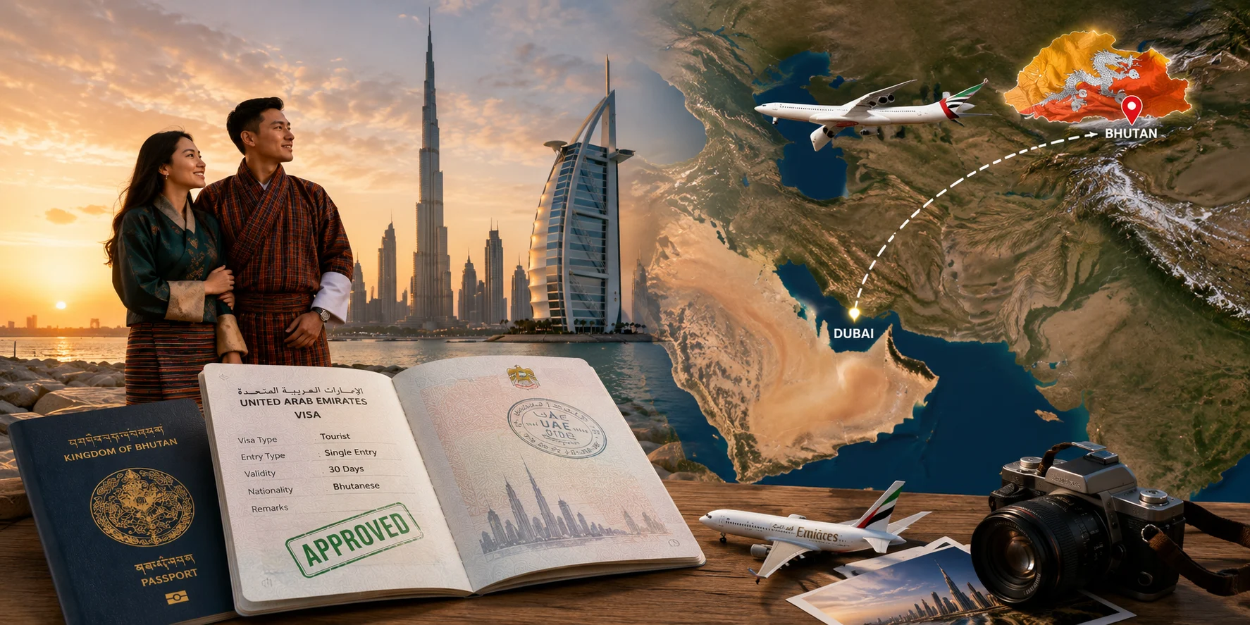 Dubai Visitor Visa from Bhutan 2026
