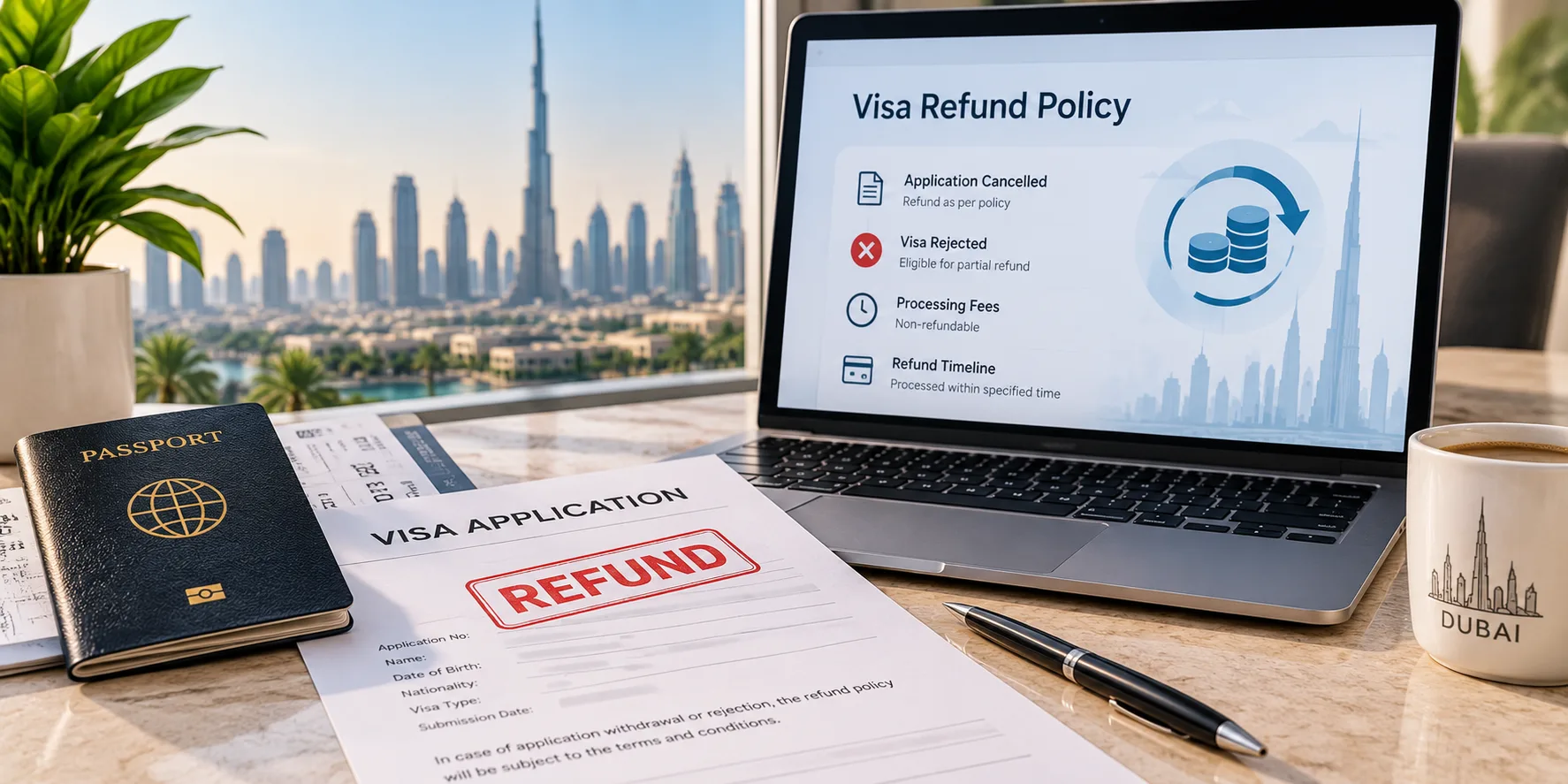 Dubai visa refund Policy
