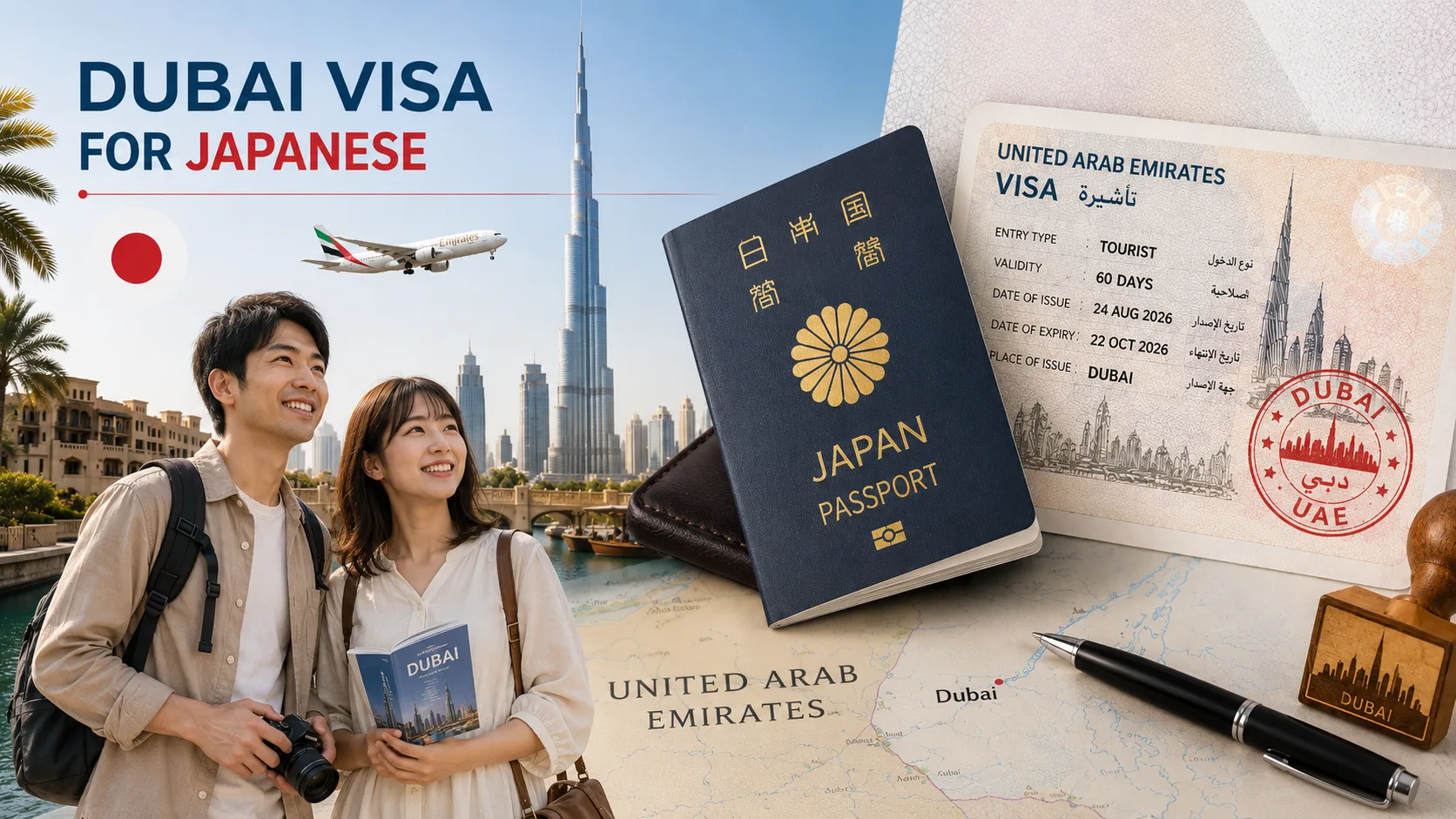 Dubai Visa for Japanese travellers and UAE 90-day visa-free entry
