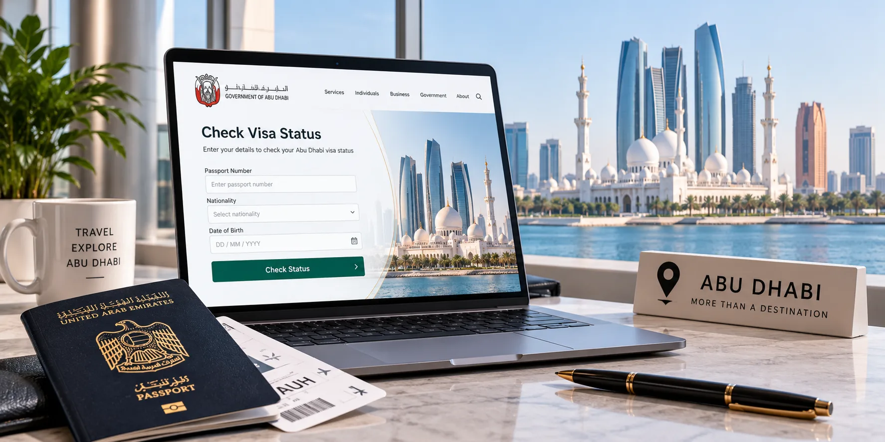 Use official government channels for the visa record and protect passport, file and OTP details.