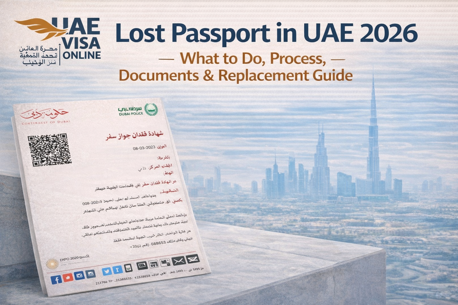 Lost Passport In Uae 2026 | What To Do, Documents, Replacement Guide